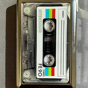 Retro Cassette  Cigarette Accessory Case With Built in Butane Lighter